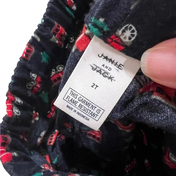 Janie and Jack Christmas pajama pants - Picture 3 of 3
